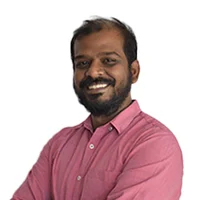 A watercolour portrait of Karthikeyan