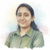 A watercolour portrait of Lizzy