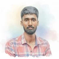 A watercolour portrait of Sri Jayaram